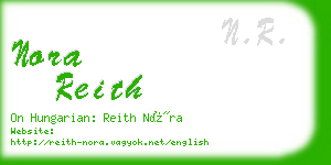 nora reith business card